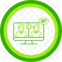 Online Conference Lifelong Learning Icon Virtual Meeting Icon