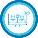 Online Conference Lifelong Learning Icon Virtual Meeting Icon