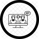 Online Conference Lifelong Learning Icon Virtual Meeting Icon