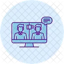 Online Conference Lifelong Learning Icon Virtual Meeting Icon