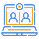 Video Call Communication Remote Work Icon