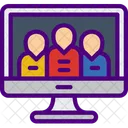 Online Conference Online Meeting Video Call Icon