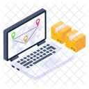 Online Logistics Online Shipment Online Delivery アイコン