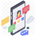 Online Consultation Mobile Messaging Mobile Chatting Icon