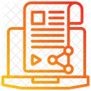 Online-Erstellung von Inhalten  Symbol