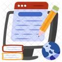 Online Content Writing Blog Writing Article Writing Icon