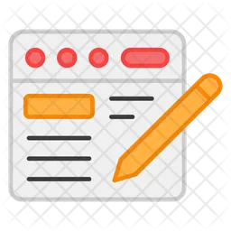 Online Content Writing  Icon