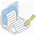 Online Contract Agreement Signature Icon