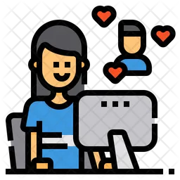 Online Couple Chat  Icon