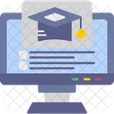 Online Course Elearning Remote Icon