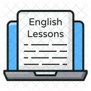 Online English Online Learning Online Education Icon