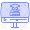 Online Courses Duotone Line Icon Icon