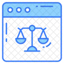 온라인 법원 온라인 법률 온라인 사법 아이콘