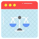 온라인 법원 웹사이트 법률 아이콘