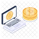 Digital Money Online Bitcoin Online Crypto Icon