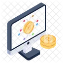 Bitcoin App Online Bitcoin Blockchain Business Icon