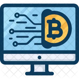 Online cryptocurrency  Icon