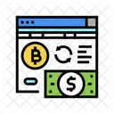 Online Currency Exchange Crowdfunding Platform Icon