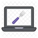 Online Cutlery Online Restaurant Online Spoon Icône