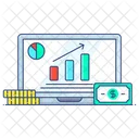 Online Data Growth Report Data Analytics Icon