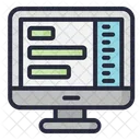 Online Data Online Fill Form Monitor Icon