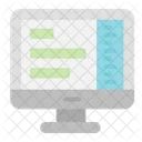 Online Data Online Fill Form Monitor Icon