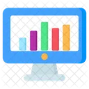 Online Data Online Analytics Online Statistics Icon