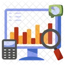 Online Data Analysis Online Infographic Statistics Icon