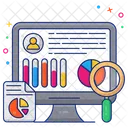 Online Data Analysis Infographic Statistics Icon