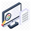 Search Coding Online Data Analysis Data Finding Icon