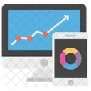 Online Data Analytics Data Visualization Portfolio Management Icon