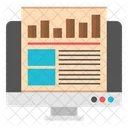 Online Data Analytics Online Infographic Online Statistics Icon