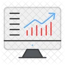 Online Data Chart Online Growth Chart Infographic Icon