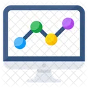 Online Chart Online Graph Online Data Analytics Icon
