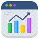Online Chart Online Graph Online Data Analytics Icon