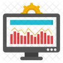 Online Data Analytics Infographic Statistics Icon