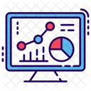 Online Data Analytics Web Analytics Online Statistics Icon