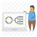 Online Data Analytics Online Statistics Online Infographic Icon