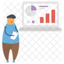 Online Data Analytics Online Statistics Online Infographic Icon