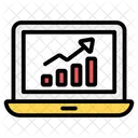 Online Data Analytics Data Analytics Growth Chart Icon