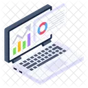 Online Analytics Online Statistics Descriptive Data Icon