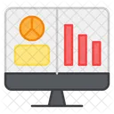 Online Data Analytics Online Chart Online Graph Icon