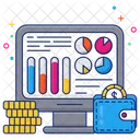 Online Data Analytics Infographic Statistics Icon