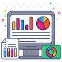 Online Data Analytics Infographic Statistics Icon