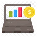 Business Report Online Data Analytics Infographic Icon