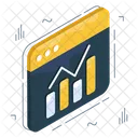 Progress Chart Online Data Analytics Infographic Icon