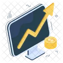 Progress Chart Online Data Analytics Infographic Icon