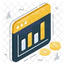 Online Chart Online Data Analytics Infographic Icon