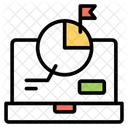 Online Data Analytics Online Infographic Online Graph Icon