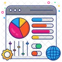 Online Data Analytics Infographic Web Statistics Icon